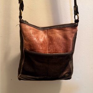 The Sak Brown and Tan Leather Crossbody Bag